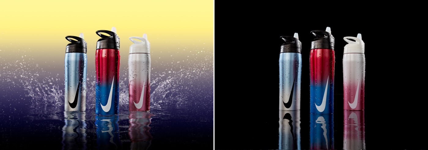 After and Before - Nike Waterbottle Splash